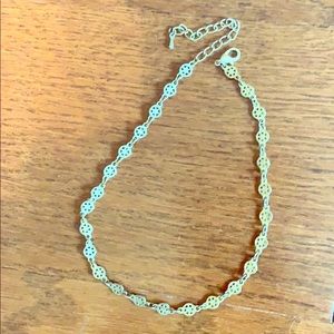 Gold choker necklace